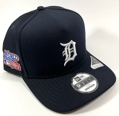 New Era Detroit Tigers Exclusive Navy 1984 9FIFTY A-Frame Snapback Hat Cap - Image 1 of 4