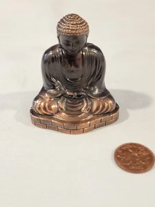 Kamakura Diabutsu giapponese piccolo alto 2 pollici ottone o rame (il grande Buddha) - Foto 1 di 4