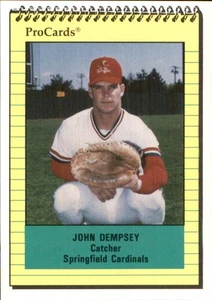 John Dempsey 1991 ProCards #744 RC Springfield Cardinals *AutographDen* - Picture 1 of 2