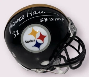 FRANCO HARRIS AUTOGRAPHED SIGNED PITTSBURGH STEELERS MINI HELMET w/COA - Picture 1 of 5