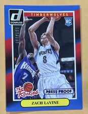 2014-15 Donruss Zach LaVine The Rookies RC #7 Press Proof Bulls Wolves 163/199