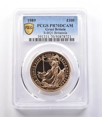 1989 Great Britain 100 Pounds Gold Britannia PR70 DCAM PCGS *9789 - Image 1 of 3