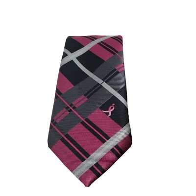 KNOTS FOR HOPE "SUSAN G. KOMEN" 男式领带 乳腺癌意识 领带 全新无标签 — 第 1/4 张图片