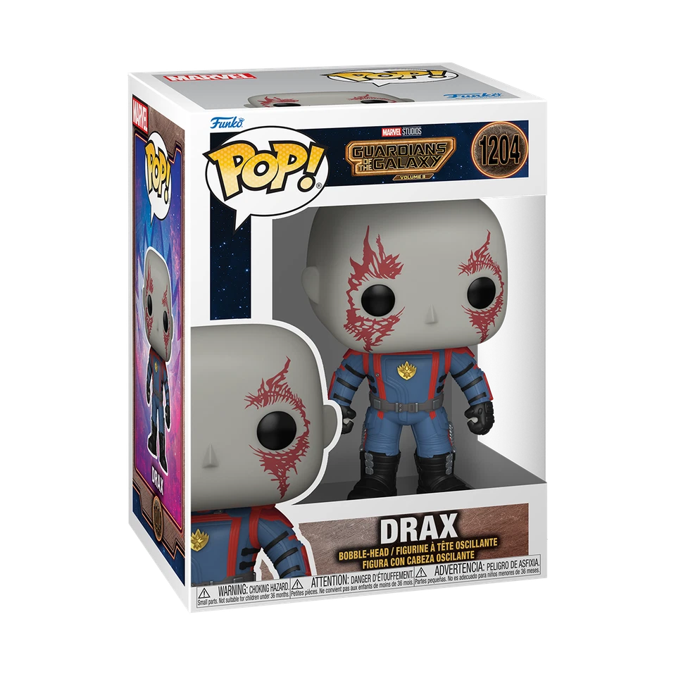 Guardiões da Galáxia Vol. 3 bonecos de vinil Drax POP Marvel #1204 FUNKO - Imagem 1 de 1