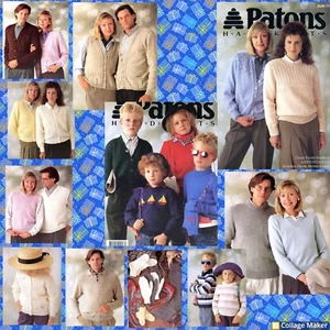 Patons Knitting Book CL50. Family Jumpers Gloves Socks Vest Cardigans in 4 Ply - Picture 1 of 4