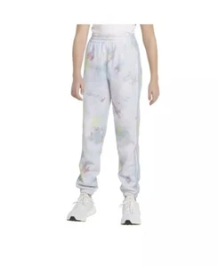 Adidas WONDER BLUE Big Girls 3-Stripe Cotton Fleece Jogger Pants, US XL (16) - Picture 1 of 4