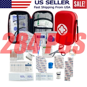 284 piezas Kit de Primeros Auxilios Bolsa Todo Propósito Emergencia Supervivencia Hogar Coche Viaje Médico - Imagen 1 de 20