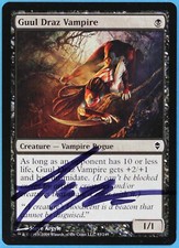 Guul Draz Vampire Zendikar NM Black Common Artist Signed CARD (s1331) ABUGames