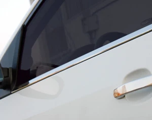 Chrome Side Door Window Sill Trim Set Covers To Fit Ford Fiesta (2002-09) - Picture 1 of 5