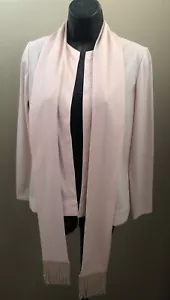 Vintage Secretary cardigan 1960 Pale Pink Long Sleeve & Scarf Petite Small Prop - Picture 1 of 6