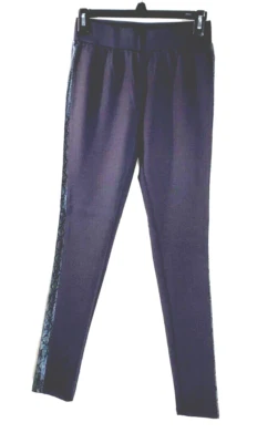 Nuevo con Etiquetas Adrianne Landau Talla XS Leggings Gris Oscuro Elastizado Piel de Serpiente Ribete Foto 1 de 4