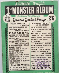 1st MONSTER ALBUM Lawrence Wright, foxtrot songs No 39 music score songbook - Picture 1 of 3