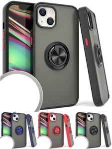 FOR IPHONE 14 / IPHONE 14 PLUS CASE SLIM TINTED RING STAND COVER+STYLUS - Foto 1 di 7