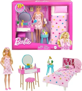 Barbie - Barbie Schlafzimmer Set, inkl. einer Pyjama Puppe HPT55 - Bild 1 von 7
