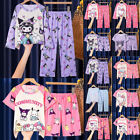 Hello Kitty Kuromi Pajama Pyjamas Set/Nightie Dresses Girls Loungewear Sleepwear