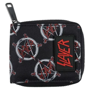 SLAYER Pentagram Men's Bi-Fold Zip Around Wallet Official Band Merch NEW - Picture 1 of 2