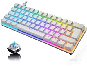 Compact 60% Mechanical Gaming Keyboard Mini RGB Backlit Type-C Wired for PC/PS4 - Picture 1 of 17