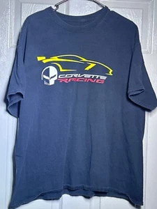 Corvette Racing Graphic T shirt black mens size 44 black - Afbeelding 1 van 5
