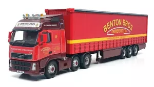 Corgi 1/50 Scale Truck CC14005 - Volvo FH Curtainside Truck Benton Bros. - Red - Picture 1 of 6