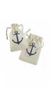 Bolso Kate Aspen ""Voyages"" Anchor Muslin Favor, Juego de 12 - Imagen 1 de 1