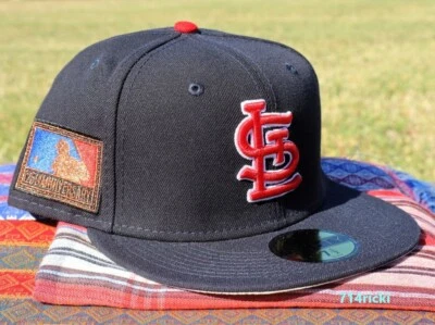 St Louis Cardinals MLB 125th Anniversary Fitted Hat New Era 59FIFTY Navy Blue - Image 1 of 4