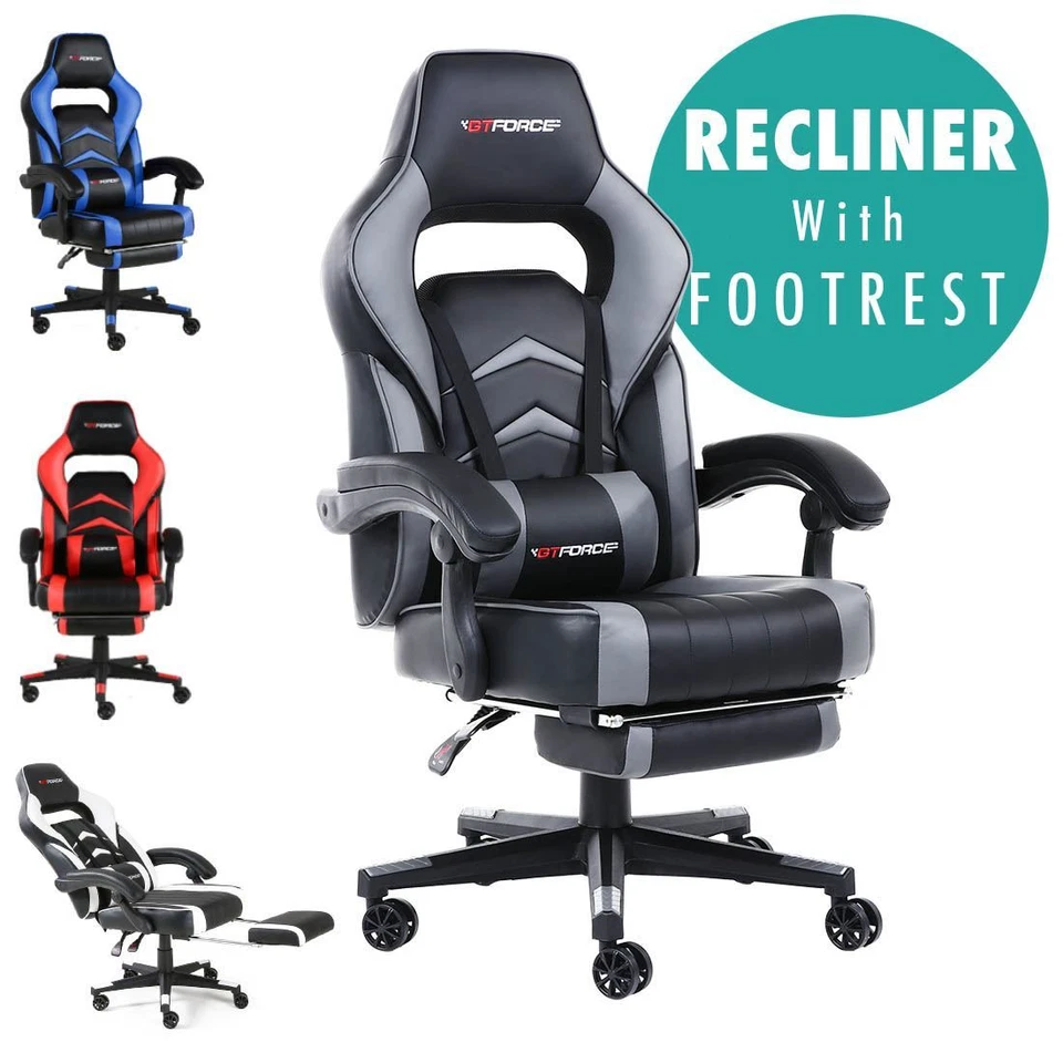 GTFORCE TURBO RECLINING LEATHER SPORTS RACING OFFICE DESK CHAIR GAMING