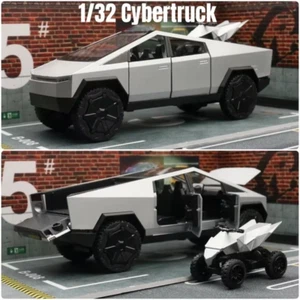 1/32 Tesla Cybertruck Diecast Alloy Car Model Sound Light Kids Toy Gift - Picture 1 of 18