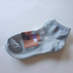 Boys Minecraft No Show Socks Small Size 7-8.5 - 1 Pair - Picture 1 of 2