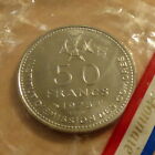 Comores 50 francs 1975 Essai coin, in original "Monnaie de Paris" seal