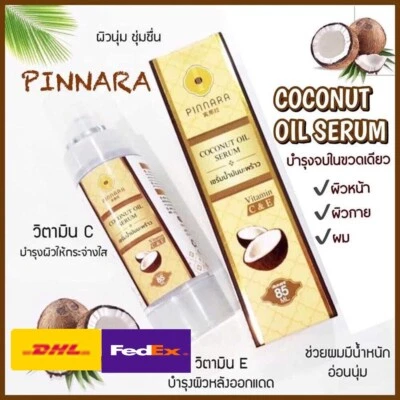 6 X Coconut Oil Serum A Virgin Cold Press Vitamin E C Skin care, Nourish Facial - Image 1 of 4