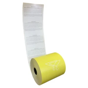 Chemische Reinigung Thermorollen �� gelber Aufhänger mit Rückendruck 3-1/8" x 230' 55 g/m² 50 Rls - Bild 1 von 8