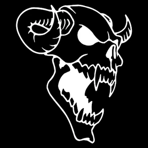 Demon Skull Evil Face Rear Car Truck Window Wall Laptop Vinyl Decal Sticker. - Picture 1 of 2
