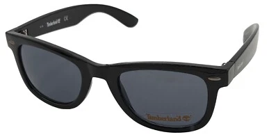 Gafas de sol Timberland para hombre brillantes negras cuadradas de plástico, lentes de humo TB7156 2A Foto 1 de 4