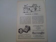 advertising Pubblicità 1951 BURROUGHS - VEMBI