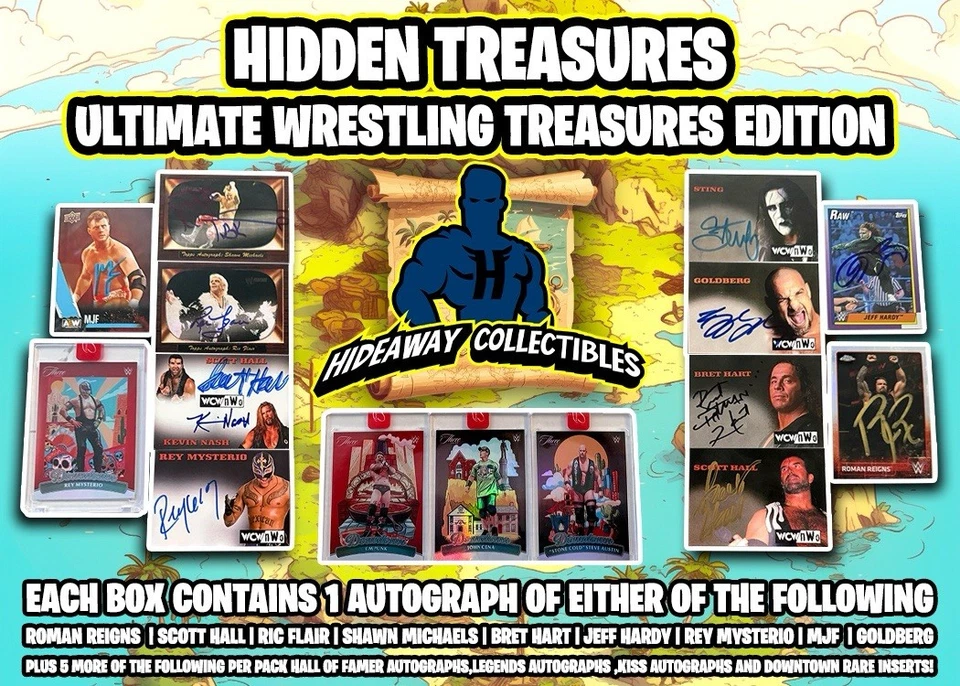 HIDEAWAY COLLECTIBLES Ultimate HIDDEN TREASURES Edition 6 Autos Per Box Reigns + - Image 1 of 1