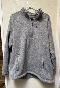 Men's George Sweater Sz XL 1/2 Zip Knit Pullover Gray Long Sleeve Casual - Picture 1 of 6