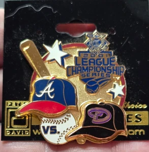 Vintage 2001 Arizona Diamondback vs Atlanta Braves League Championship Pin NWT - Picture 1 of 3