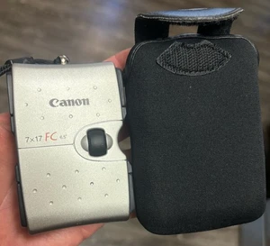 Canon 7x17 FC 6.5 Degree Compact Binoculars Mini Compact Titanium 4" x 2" & case - Picture 1 of 6