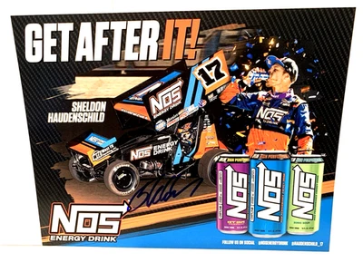 2023? SHELDON HAUDENSCHILD NOS AUTOGRAFIADO WOO #17 SPRINT CAR DIRT POSTAL Foto 1 de 2