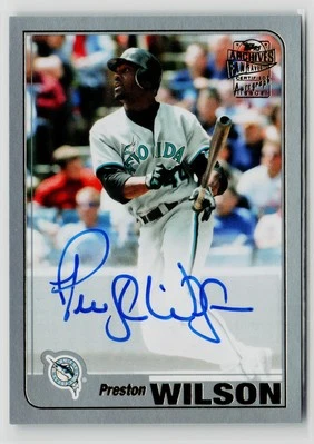 Серебряные марлины Preston Wilson 2020 Topps Archives любимые фанатами автографы - Изображение 1 из 2
