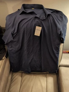 Polo Greg Norman Play Dry Uomo XXL Navy Freedom Golf Performance  - Foto 1 di 3