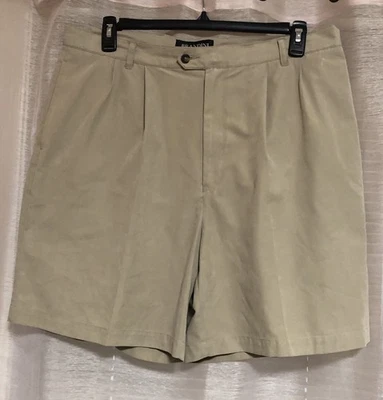 Shorts de golfe masculino Brandini Le Collezoni plissado chino leve tamanho 36x8 bege  - Imagem 1 de 4