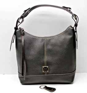 Dooney & Bourke Hobo-Handtasche aus genarbtem Leder & Schlüsselanhänger gracie schwarz UVP 286 $ (#2) - Bild 1 von 18
