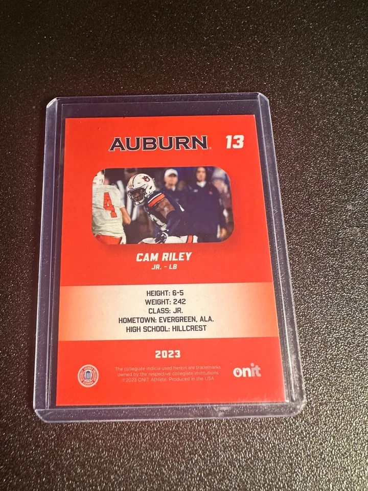 2023 ONIT Athlete Auburn Football Trading Cards (Base Cards) - Image 1 of 1