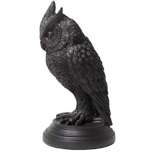 Retro Gothic Black Crow Candle Holder Halloween Statue Owl Home Room Decoration