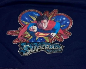 VTG Superman The Movie T Shirt 1978 Single Stitch USA Mens M Deadstock Tee Blue - Picture 1 of 18
