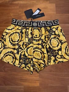 VERSACE BAROCCO SILK PYJAMA SHORTS Size IT3 (S) - Picture 1 of 24