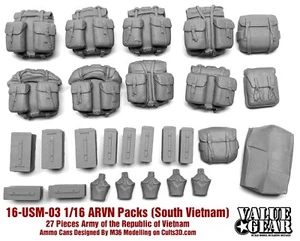 1/16 Vietnam ARVN Packs, Butt Packs & Supplies - ValueGear Resin 16-USM-03 - Picture 1 of 3