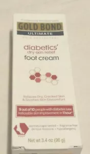 Gold Bond Ultimate Diabetiker trockene Haut Relief Fußcreme 3,4 oz (96g) Neu - Bild 1 von 3