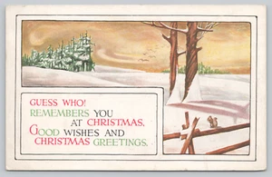 Postal Ardilla Navidad 1915 - Imagen 1 de 2